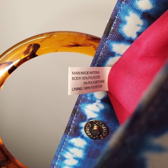 Jelavu Margot vegan‎ tie dye handbag tortoise handle detachable crossbody strap - Picture 11 of 12